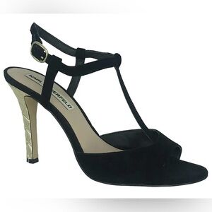 Karl Lagerfeld Black Strappy Heels